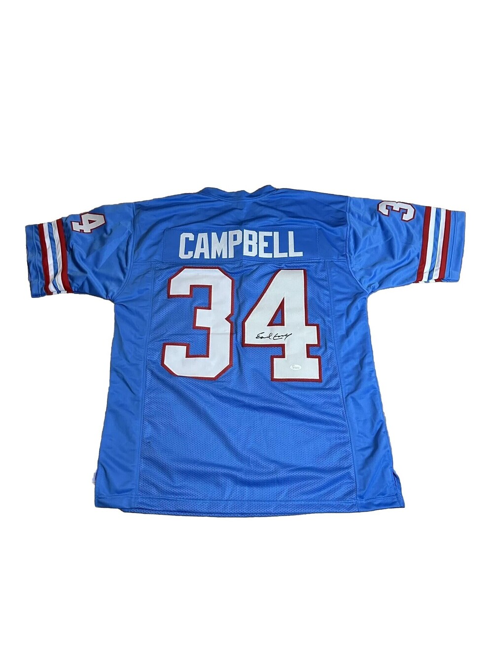 Earl Campbell Signed Houston Oilers Custom Jersey - JSA Authenticated